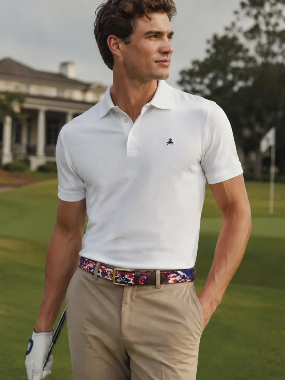 Needle Golf belt “1898 Golf Club” Size 34 Muticolor